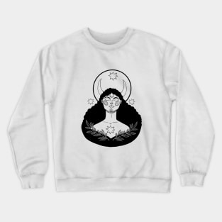 Wild Woman Moon Goddess Crewneck Sweatshirt